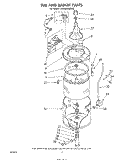 TUB AND BASKET Diagram and Parts List for LA5500XMW0  Whirlpool Washer