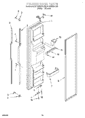 FREEZER DOOR Diagram and Parts List for KSRS25QDWH03  KitchenAid Refrigerator