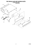 TOP GRILLE AND UNIT COVER PARTS Diagram and Parts List for KSSC36QMS00  KitchenAid Refrigerator