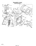BULKHEAD Diagram and Parts List for LE6405XPW0  Whirlpool Dryer