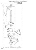 BRAKE AND DRIVE TUBE Diagram and Parts List for LSQ8000JQ0  Whirlpool Washer