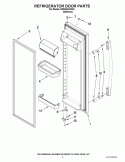 REFRIGERATOR DOOR PARTS Diagram and Parts List for ED2KHAXVS03  Whirlpool Refrigerator