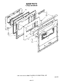 DOOR Diagram and Parts List for KEDS100SCB0  KitchenAid Range