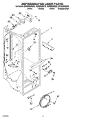 REFRIGERATOR LINER PARTS Diagram and Parts List for GC3SHEXNT02  Whirlpool Refrigerator