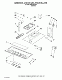 INTERIOR AND VENTILATION PARTS Diagram and Parts List for WMH1163XVS3  Whirlpool Microwave