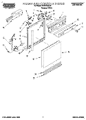 FRAME AND CONSOLE Diagram and Parts List for RUD5750DQ0  Roper Dishwasher