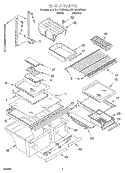 SHELF Diagram and Parts List for 9ET19DKXEN00  Whirlpool Refrigerator