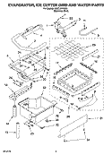 EVAPORATOR, ICE CUTTER GRID AND WATER PARTS Diagram and Parts List for KUIC18NNSS0  KitchenAid Ice Maker