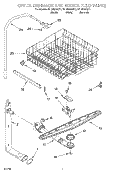 UPPER DISHRACK AND WATER FEED Diagram and Parts List for DU1000CGZ1  Whirlpool Dishwasher