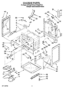 CHASSIS PARTS Diagram and Parts List for CERS858TCD0  Magic Chef Range