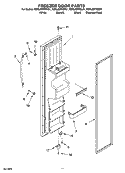 FREEZER DOOR PARTS Diagram and Parts List for KSRL25FRBL01  KitchenAid Refrigerator