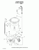 PUMP PARTS Diagram and Parts List for WTW8600YW0  Whirlpool Washer