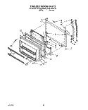 FREEZER DOOR Diagram and Parts List for KTRI18KXWH30  Whirlpool Refrigerator