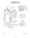BODY Diagram and Parts List for 1053B1A  Roper Wall Oven