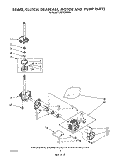 BRAKE, CLUTCH, GEARCASE, MOTOR AND PUMP Diagram and Parts List for LA8200XWW0  Whirlpool Washer