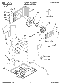 UNIT PARTS Diagram and Parts List for ACQ152XR1  Whirlpool Air Conditioner
