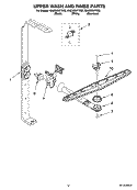UPPER WASH AND RINSE PARTS Diagram and Parts List for GU2200XTSQ2  Whirlpool Dishwasher