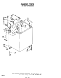 CABINET Diagram and Parts List for LA7500XKW0  Whirlpool Washer