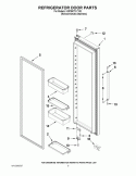 Part Location Diagram of WPW10494333 Whirlpool Refrigerator Door Shelf Frame