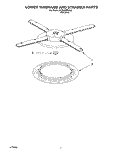 LOWER WASHARM AND STRAINER Diagram and Parts List for KUDJ230YAL2  KitchenAid Dishwasher