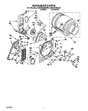 SECTION Diagram and Parts List for LER7646AN0  Whirlpool Dryer