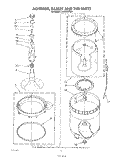 AGITATOR, BASKET AND TUB Diagram and Parts List for LA5420XTW0  Whirlpool Washer