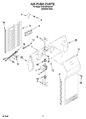AIR FLOW PARTS Diagram and Parts List for BRS70DRANA00  Whirlpool Refrigerator
