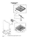 DISHRACK Diagram and Parts List for WU6850V1  Roper Dishwasher