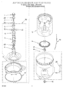 AGITATOR, BASKET AND TUB Diagram and Parts List for LSR8133HZ0  Whirlpool Washer