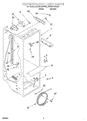 REFRIGERATOR LINER Diagram and Parts List for 8ED22PQXFW02  Whirlpool Refrigerator