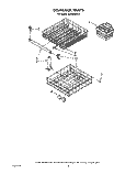 DISHRACK Diagram and Parts List for DU8300XX2  Whirlpool Dishwasher