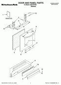 DOOR AND PANEL PARTS Diagram and Parts List for KUDE70FVSS1  KitchenAid Dishwasher