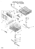 DISHRACK Diagram and Parts List for DU935QWDB5  Whirlpool Dishwasher