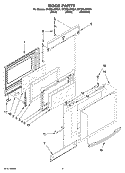 DOOR PARTS Diagram and Parts List for GY398LXPQ04  Whirlpool Range