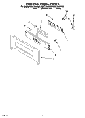 CONTROL PANEL PARTS Diagram and Parts List for KBHC109JSS05  KitchenAid Microwave Oven Combo