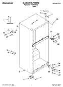 CABINET PARTS Diagram and Parts List for TT18TKRMS03  Estate Refrigerator