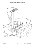 Part Location Diagram of W10562035 Whirlpool KEYSW-MODEL 50,KA,WP,MAY