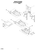 SHELF PARTS Diagram and Parts List for KUWO24RSBX00  KitchenAid Wine and Beverage Cooler