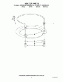HEATER PARTS Diagram and Parts List for WDF530PAYT0  Whirlpool Dishwasher