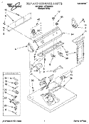 TOP AND CONSOLE, LIT/OPTIONAL Diagram and Parts List for LGT6634AQ1  Whirlpool Dryer