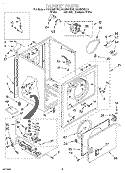 CABINET Diagram and Parts List for RGX5635EW3  Roper Dryer