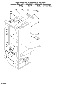 REFRIGERATOR LINER Diagram and Parts List for KSRA22KKWH01  KitchenAid Refrigerator