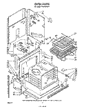 OVEN Diagram and Parts List for RS670PXK1  Whirlpool Range