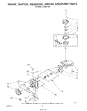 BRAKE, CLUTCH, GEARCASE, MOTOR AND PUMP Diagram and Parts List for LC4900XTN0  Whirlpool Washer