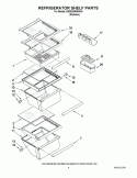 REFRIGERATOR SHELF PARTS Diagram and Parts List for BRS62BRBNA00  Whirlpool Refrigerator