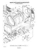 UPPER AND LOWER BULKHEAD , LITERATU Diagram and Parts List for CS5100XSW0  Whirlpool Dryer
