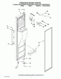 FREEZER DOOR PARTS Diagram and Parts List for 6WSC20C6XB02  Whirlpool Refrigerator