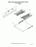 THIRD LEVEL RACK AND TRACK PARTS Diagram and Parts List for KUDE70FXSS0  KitchenAid Dishwasher