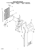 AIR FLOW PARTS Diagram and Parts List for KSBS25FKBL02  KitchenAid Refrigerator