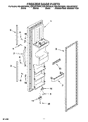 FREEZER DOOR PARTS Diagram and Parts List for KSRJ25CNBT01  KitchenAid Refrigerator